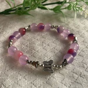 Purple Chalcedony Butterfly Dreams Stack Bracelet